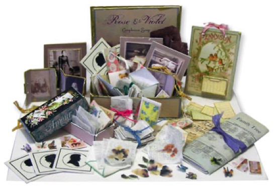 DIY Doll house  miniature 12th scale paper Vinatge memory box and ephemera  kits\CATNCO