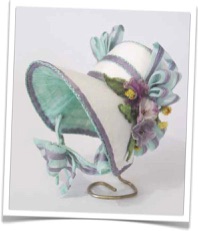 Jane Austen, regency doll bonnet made from CATNCO millinery hat block shapes works with
 straw, braid, wool felt or cap net-CATNCO