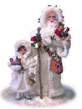 DIY Doll house  miniature 1-12 scale Vintage style spun cotton Father Christmas kits |CATNCO