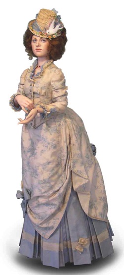 1880 Victorian fashion doll bustle dress pattern |CATNCO