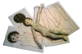 Miniature cloth rag doll silk and cotton rag doll pattern and kit-CATNCO